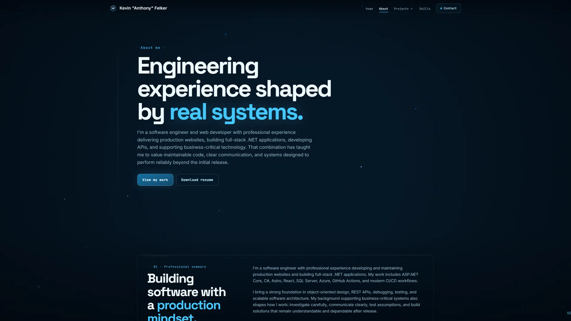 AnthonyFelker.com about page