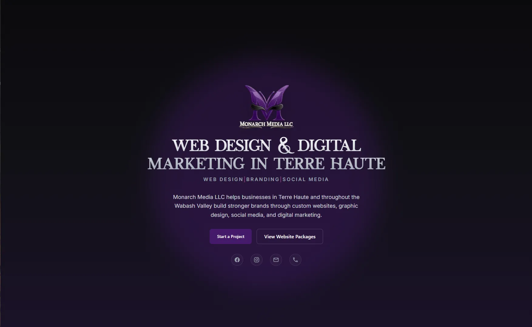Monarch Media website homepage